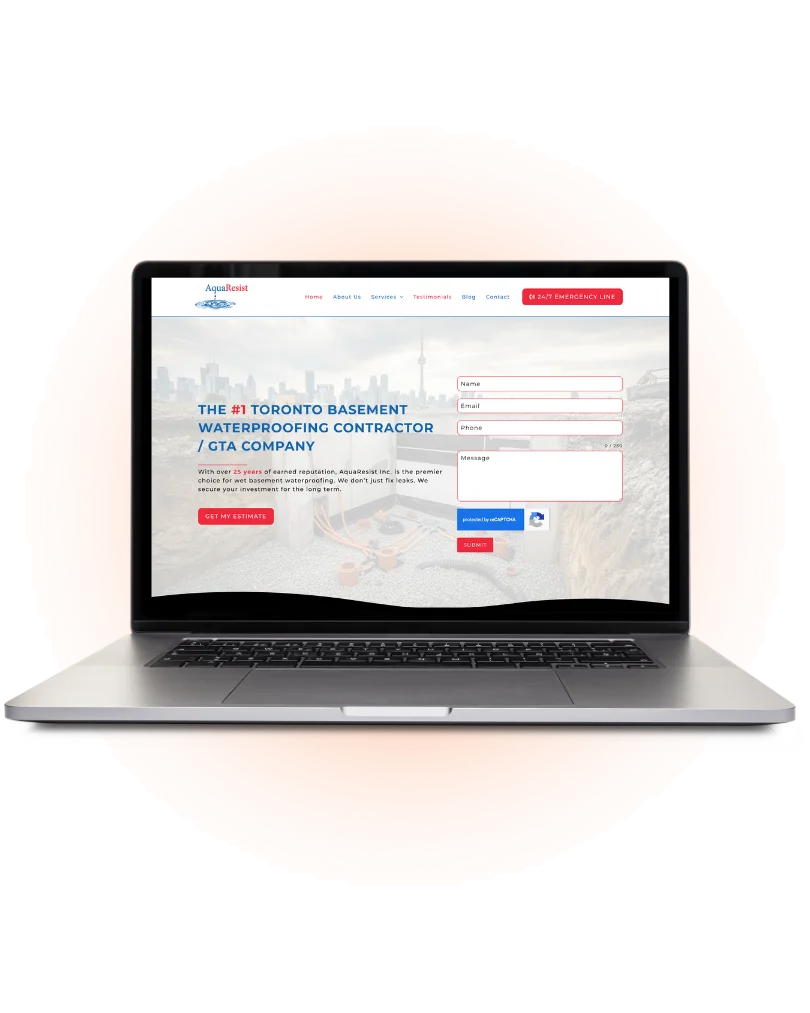 web design for waterproofing